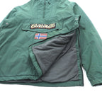 NAPAPIJRI ハーフジップ アノラックパーカー ナイロンジャケット フリースライナー L カーキ RAIN FOREST WINTER ANORAK TAPED SEAMS N0Y7H2