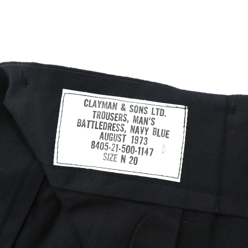 70s Vintage Military Battle Dress Trousers カナダ軍 BDU トラウザーズ パンツ L ブラック ウール 8405-21-500-1147 CLAYMAN & SONS LTD. 1973年製 70年代 カナダ製