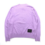 WE11DONE Smiley Printed Knit Sweater Cotton L Lavender Unused
