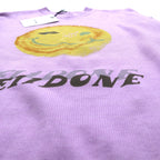 WE11DONE Smiley Printed Knit Sweater Cotton L Lavender Unused