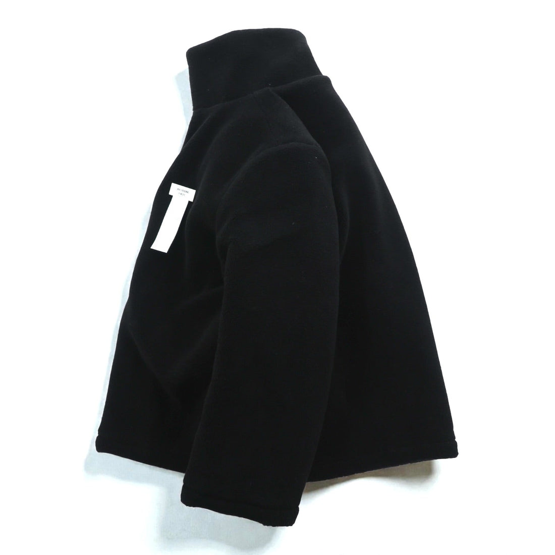 WE11DONE Stand Collar Fleece Jacket, Small, Black Padded, High Neck, WD-AG9-20-153-U-BK, Unused