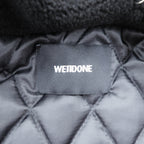 WE11DONE Stand Collar Fleece Jacket, Small, Black Padded, High Neck, WD-AG9-20-153-U-BK, Unused
