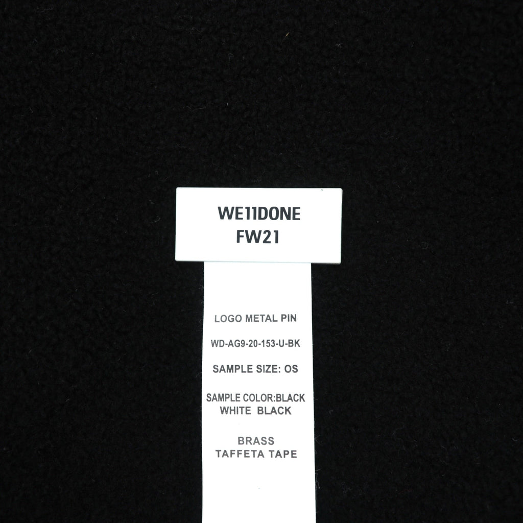 WE11DONE Stand Collar Fleece Jacket, Small, Black Padded, High Neck, WD-AG9-20-153-U-BK, Unused