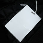 WE11DONE Stand Collar Fleece Jacket, Small, Black Padded, High Neck, WD-AG9-20-153-U-BK, Unused