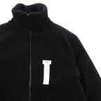 WE11DONE Stand Collar Fleece Jacket, Small, Black Padded, High Neck, WD-AG9-20-153-U-BK, Unused