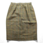 BURBERRY 90年代 日本製 ガンクラブチェック スカート M ベージュ スコットランドウール