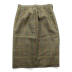 BURBERRY 90年代 日本製 ガンクラブチェック スカート M ベージュ スコットランドウール