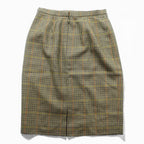 BURBERRY 90年代 日本製 ガンクラブチェック スカート M ベージュ スコットランドウール