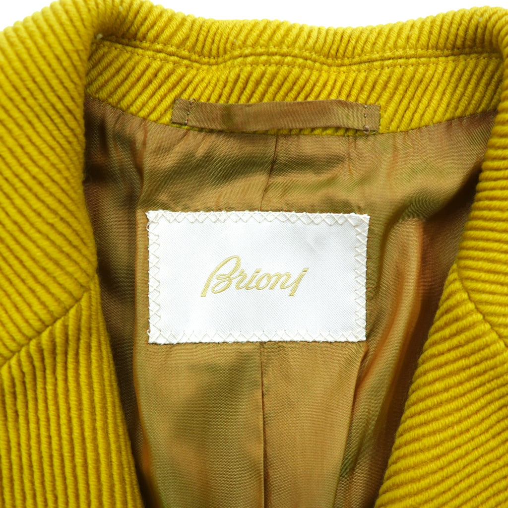 Brioni イタリア製 コーデュロイ 3B テーラードジャケット ブレザー L イエロー ウール