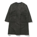 Johnbull リバーシブル 2WAY フェイクムートン コート ノーカラーコート S ブラウン ボア AH066M
