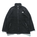 adidas 90年代 デサント社製 フリースジャケット M ブラック スタンドカラー ADVENTURE 日本製