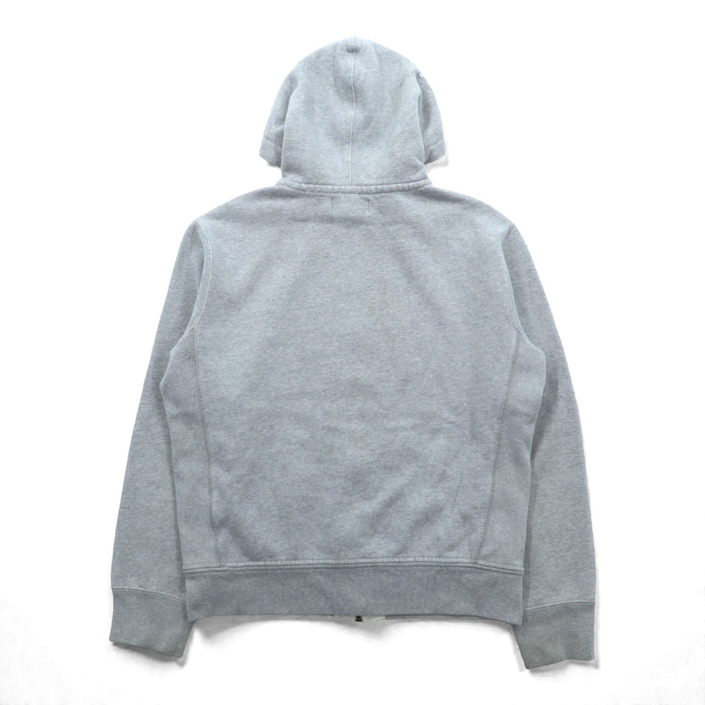 Polo Ralph Lauren 90s Reverse Weave Zip Hoodie, Size M, Gray, Small Pony Embroidery, Thermal Lining