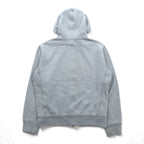 Polo Ralph Lauren 90s Reverse Weave Zip Hoodie, Size M, Gray, Small Pony Embroidery, Thermal Lining