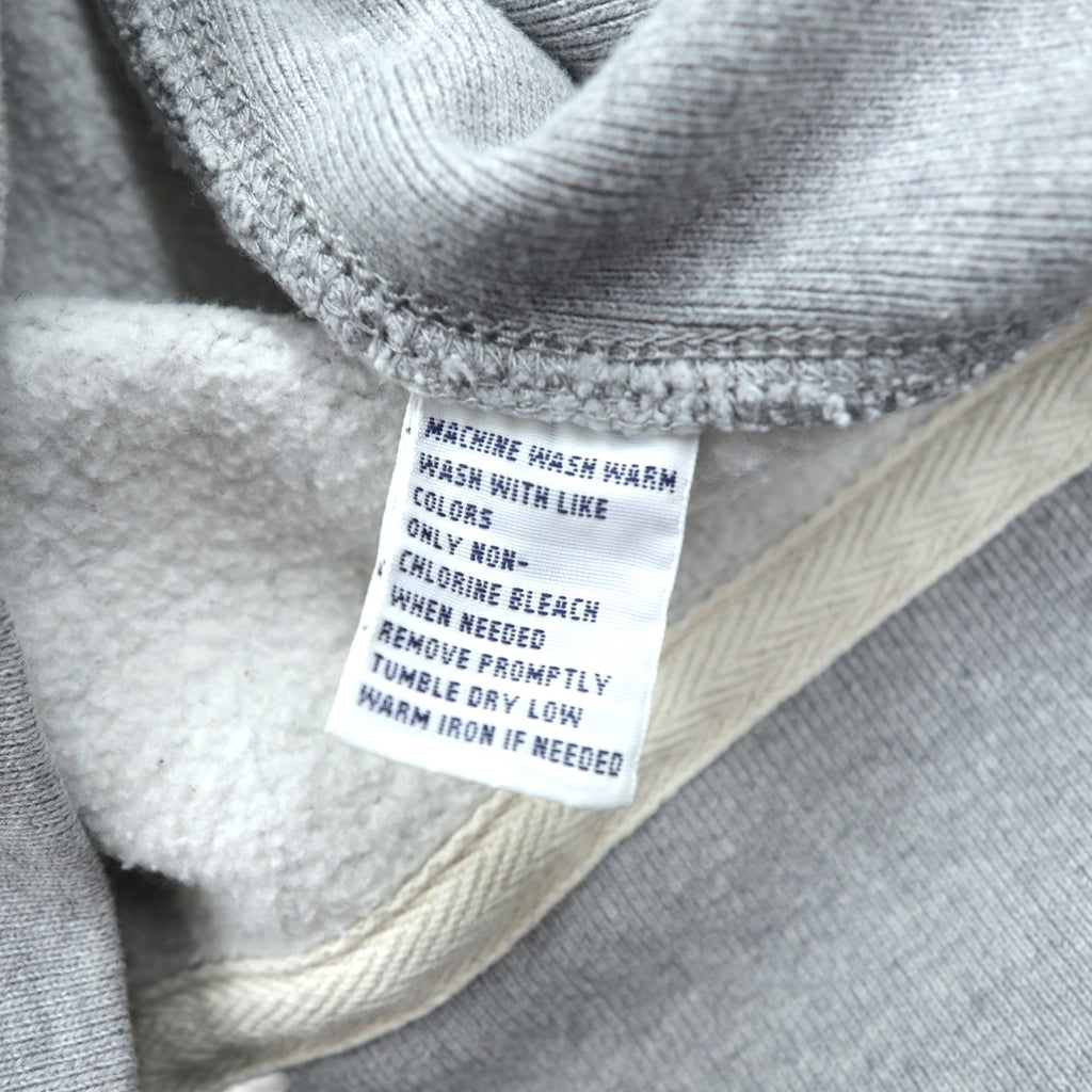 Polo Ralph Lauren 90s Reverse Weave Zip Hoodie, Size M, Gray, Small Pony Embroidery, Thermal Lining