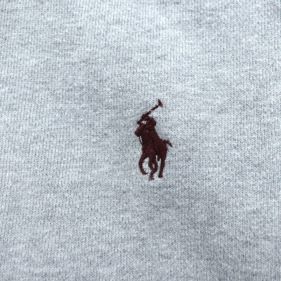 Polo Ralph Lauren 90s Reverse Weave Zip Hoodie, Size M, Gray, Small Pony Embroidery, Thermal Lining