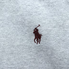 Polo Ralph Lauren 90s Reverse Weave Zip Hoodie, Size M, Gray, Small Pony Embroidery, Thermal Lining