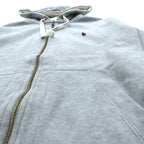Polo Ralph Lauren 90s Reverse Weave Zip Hoodie, Size M, Gray, Small Pony Embroidery, Thermal Lining