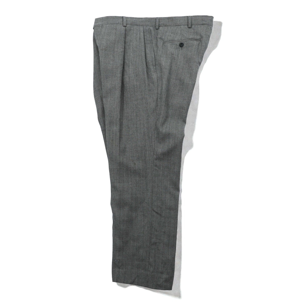 NAUTICA Cashmere Blend 2-Tuck Wide Slacks Pants, Size L, Gray Wool, Suspender Buttons