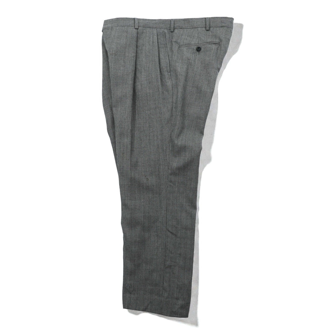 NAUTICA Cashmere Blend 2-Tuck Wide Slacks Pants, Size L, Gray Wool, Suspender Buttons