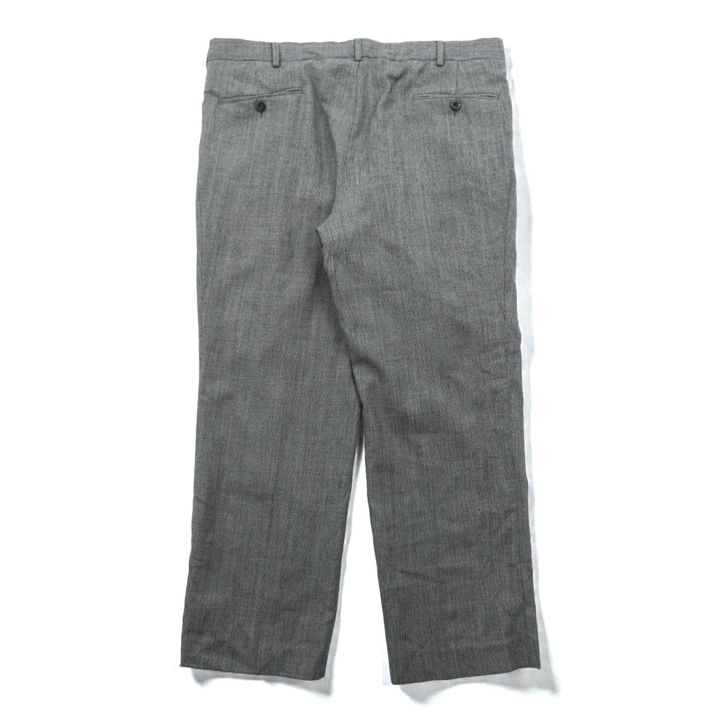 NAUTICA Cashmere Blend 2-Tuck Wide Slacks Pants, Size L, Gray Wool, Suspender Buttons
