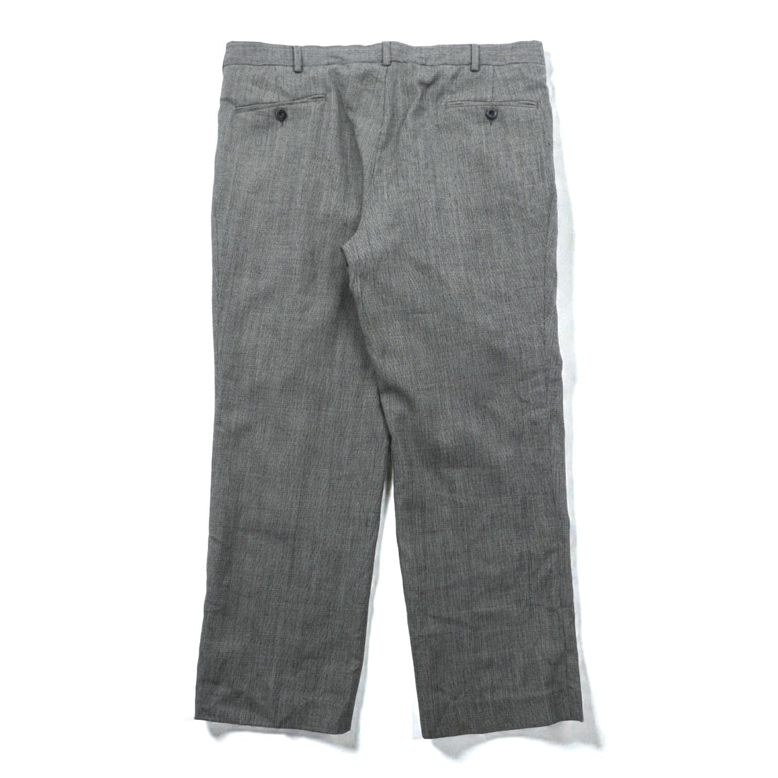 NAUTICA Cashmere Blend 2-Tuck Wide Slacks Pants, Size L, Gray Wool, Suspender Buttons