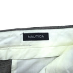 NAUTICA Cashmere Blend 2-Tuck Wide Slacks Pants, Size L, Gray Wool, Suspender Buttons