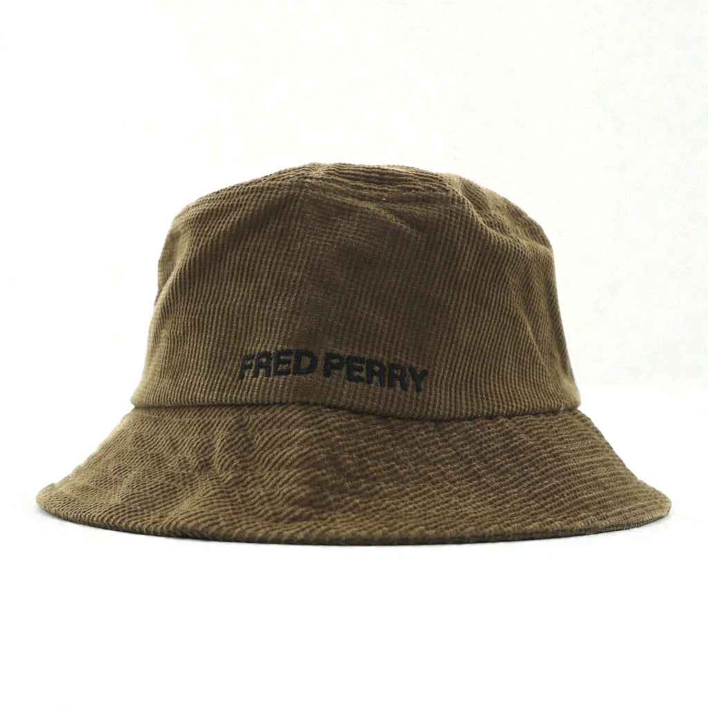 FRED PERRY ワッフル コード バケットハット ブラウン HW6690