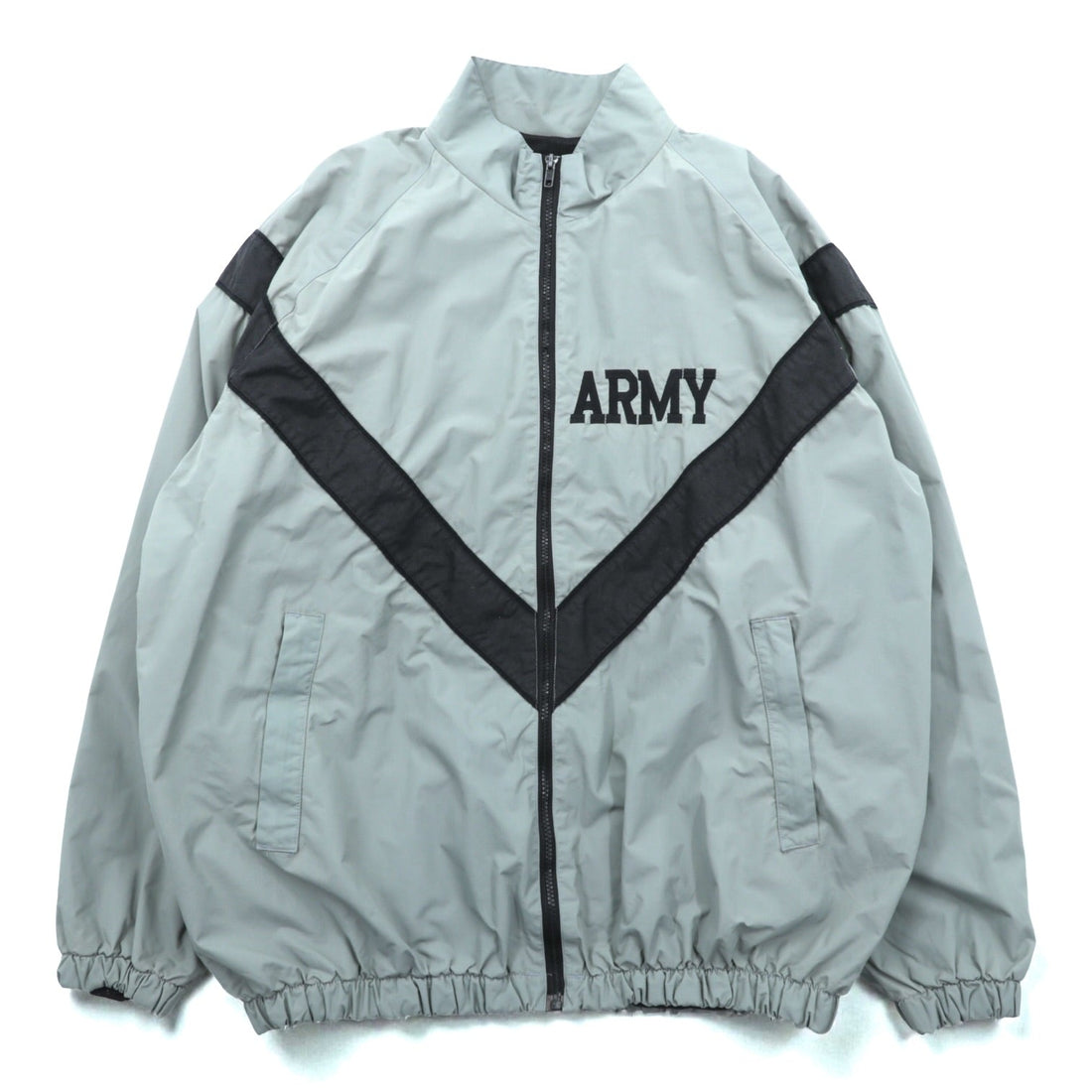 Vintage US ARMY IPFU Jacket 00年代 米軍 トレーニングジャケット トラックジャケット ジャージ L グレー ナイロン ミリタリー