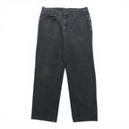Lee 90s Made in USA Baggy Jeans Tapered Black Denim Pants, Size L, Zipper Fly, Leather Patch, Relaxed Fit, 2055508