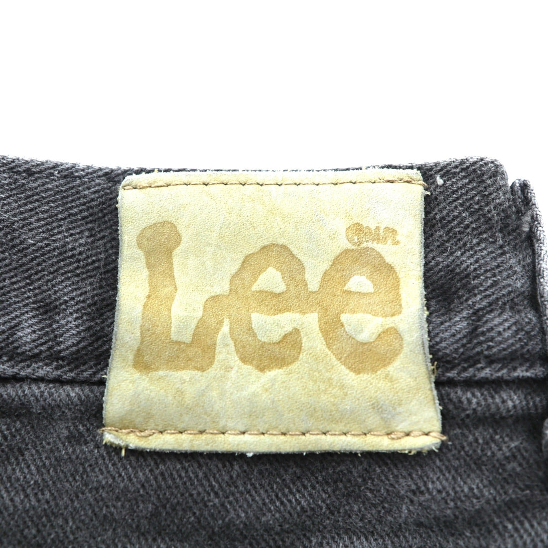 Lee 90s Made in USA Baggy Jeans Tapered Black Denim Pants, Size L, Zipper Fly, Leather Patch, Relaxed Fit, 2055508