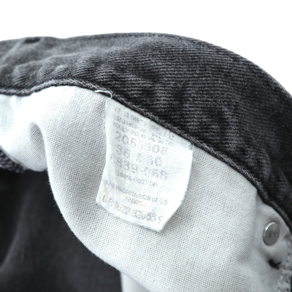 Lee 90s Made in USA Baggy Jeans Tapered Black Denim Pants, Size L, Zipper Fly, Leather Patch, Relaxed Fit, 2055508