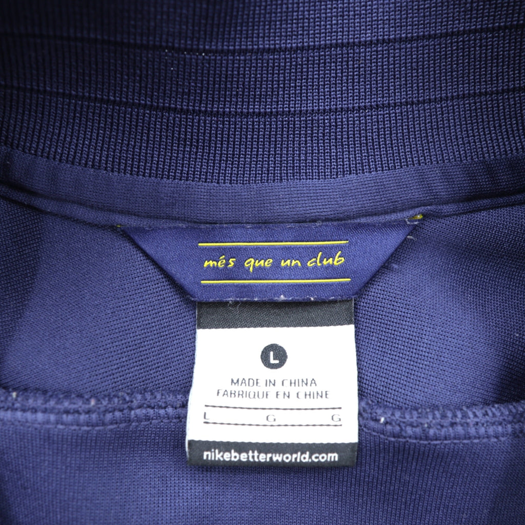 NIKE Track Jacket FC Barcelona Jersey, Large, Navy, Sideline, 542394-410