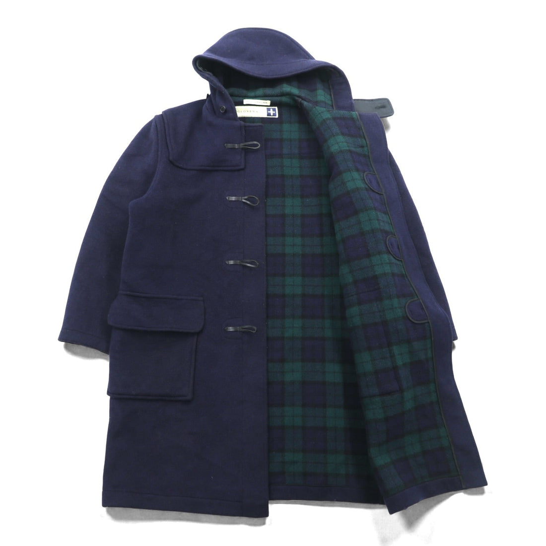 Gloverall 90s British Duffle Coat, Navy Wool, Large, Made in UK by DON NASH LIMITED