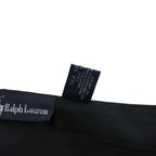 Polo Ralph Lauren イタリア製 シルク フリンジ ストール ブラック シルク シャドーストライプ