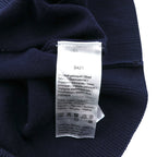 LACOSTE オーガニックコットン クルーネック ニット セーター M ネイビー REGULAR FIT ワンポイントロゴ AH1985