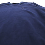 LACOSTE オーガニックコットン クルーネック ニット セーター M ネイビー REGULAR FIT ワンポイントロゴ AH1985