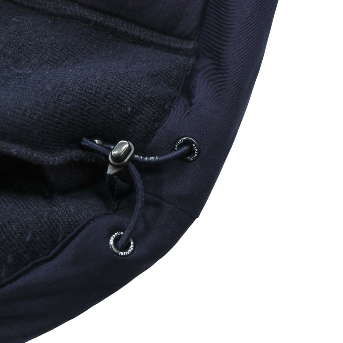 NAPAPIJRI Half Zip Anorak Hoodie Sherpa Fleece Jacket L Navy Drawcord Teide N0Y13M