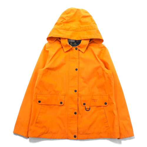 Barbour フード着脱式 ナイロンジャケット マウンテンパーカー M オレンジ 防水 トラモンタン TRAMONTANE JACKET WEATHER COMFORT LWB0529OR53