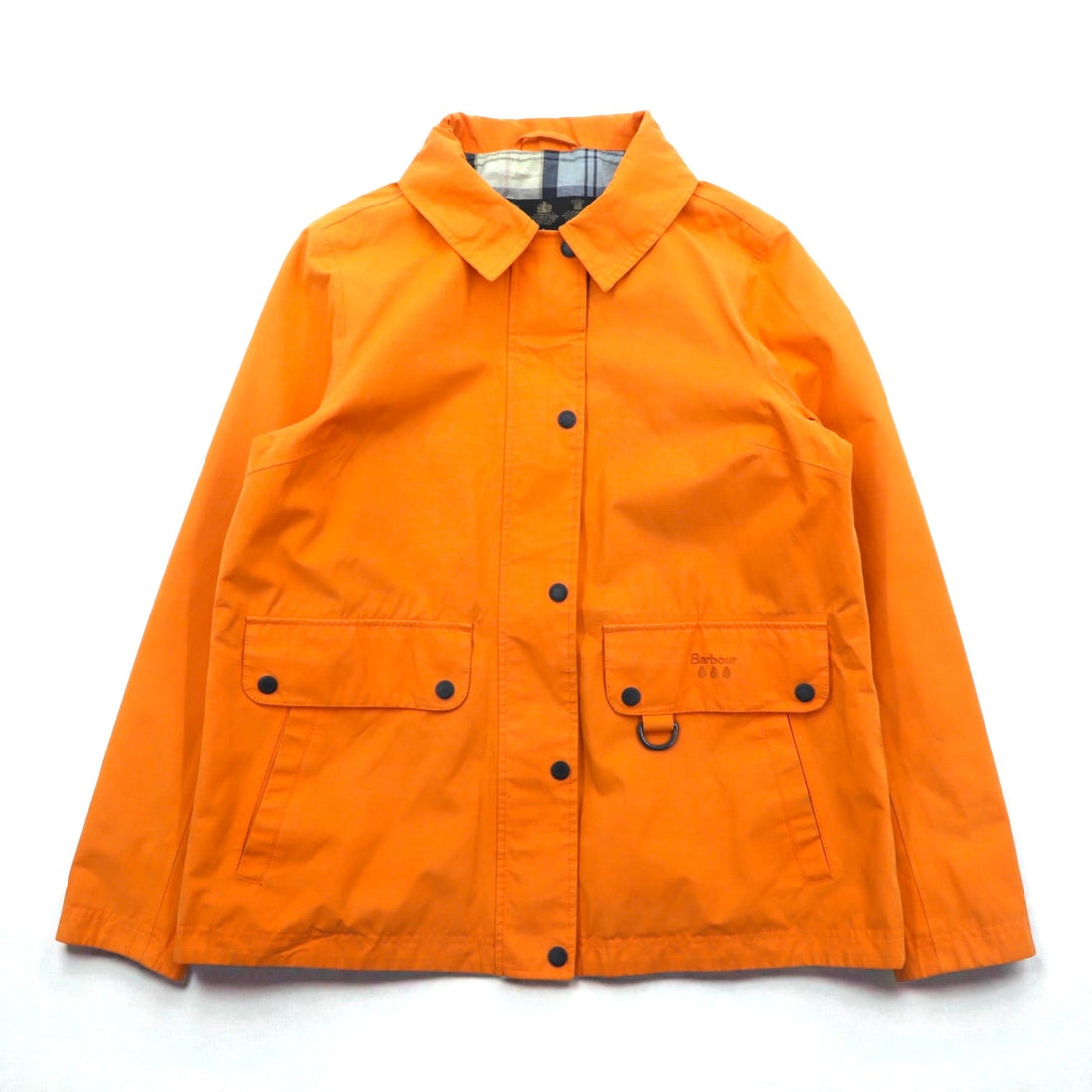 Barbour フード着脱式 ナイロンジャケット マウンテンパーカー M オレンジ 防水 トラモンタン TRAMONTANE JACKET WEATHER COMFORT LWB0529OR53
