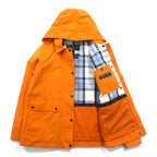 Barbour フード着脱式 ナイロンジャケット マウンテンパーカー M オレンジ 防水 トラモンタン TRAMONTANE JACKET WEATHER COMFORT LWB0529OR53