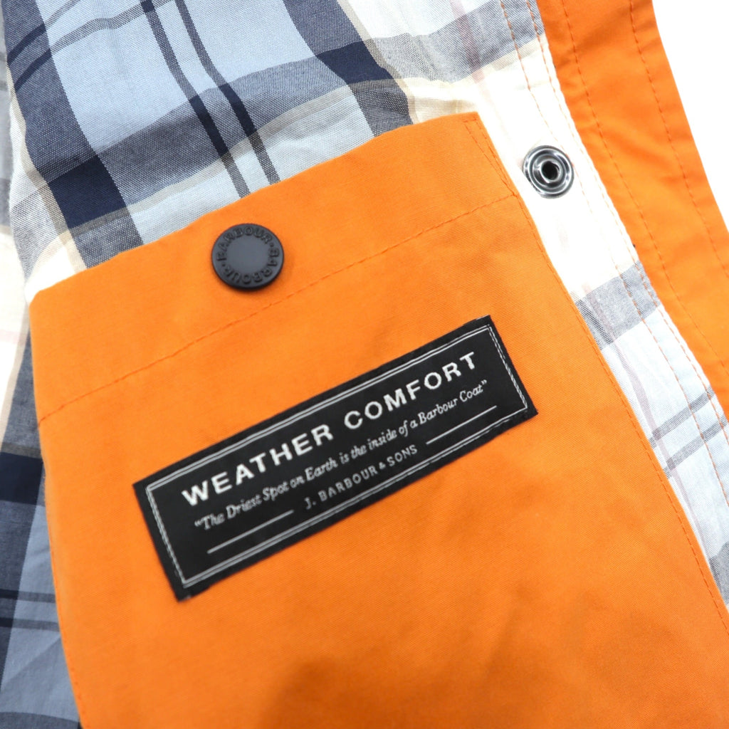 Barbour フード着脱式 ナイロンジャケット マウンテンパーカー M オレンジ 防水 トラモンタン TRAMONTANE JACKET WEATHER COMFORT LWB0529OR53