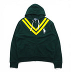 Polo Ralph Lauren 90年代 ビッグポニー 刺繍 ジップパーカー 2XL グリーン CONMARジップ