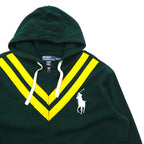 Polo Ralph Lauren 90年代 ビッグポニー 刺繍 ジップパーカー 2XL グリーン CONMARジップ
