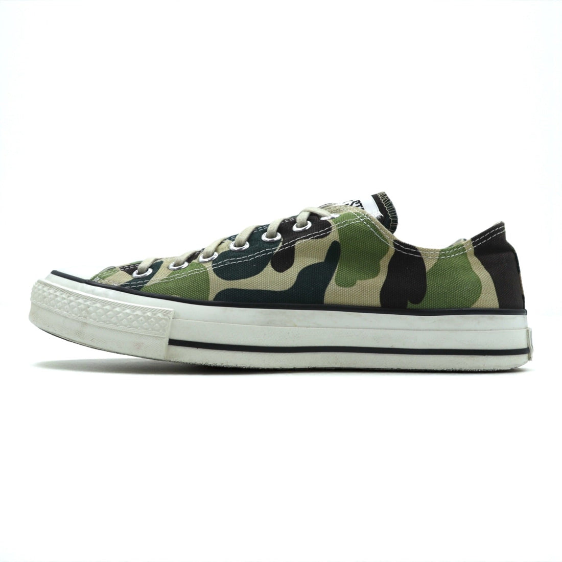 CONVERSE Made in Japan ALL STAR Camo Canvas Low Top Sneakers 27cm Khaki J 83 6 MH01