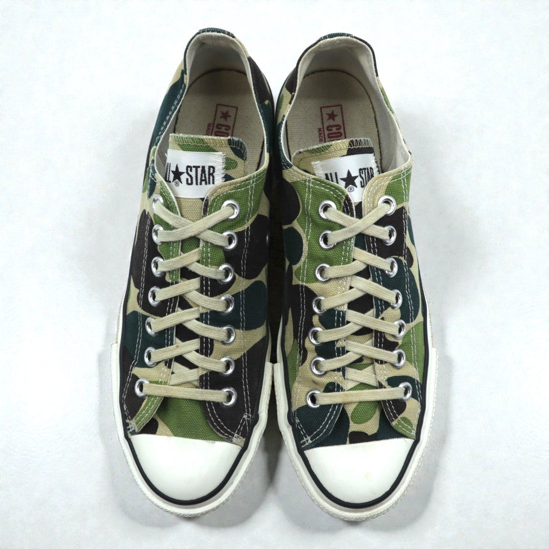 CONVERSE Made in Japan ALL STAR Camo Canvas Low Top Sneakers 27cm Khaki J 83 6 MH01