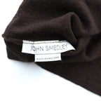 JOHN SMEDLEY England Made Extra Fine Merino Wool Turtleneck Sweater M Brown
