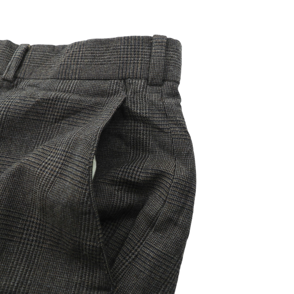 Brooks Brothers カナダ製 グレンチェック ワイド スラックス パンツ XL グレー ウール ダブルカフス