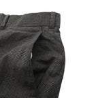 Brooks Brothers カナダ製 グレンチェック ワイド スラックス パンツ XL グレー ウール ダブルカフス