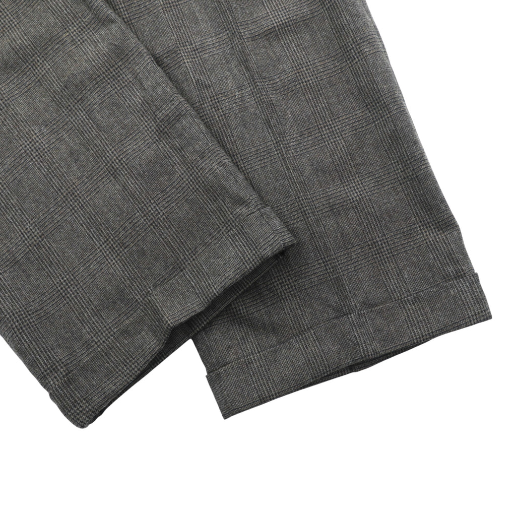 Brooks Brothers カナダ製 グレンチェック ワイド スラックス パンツ XL グレー ウール ダブルカフス