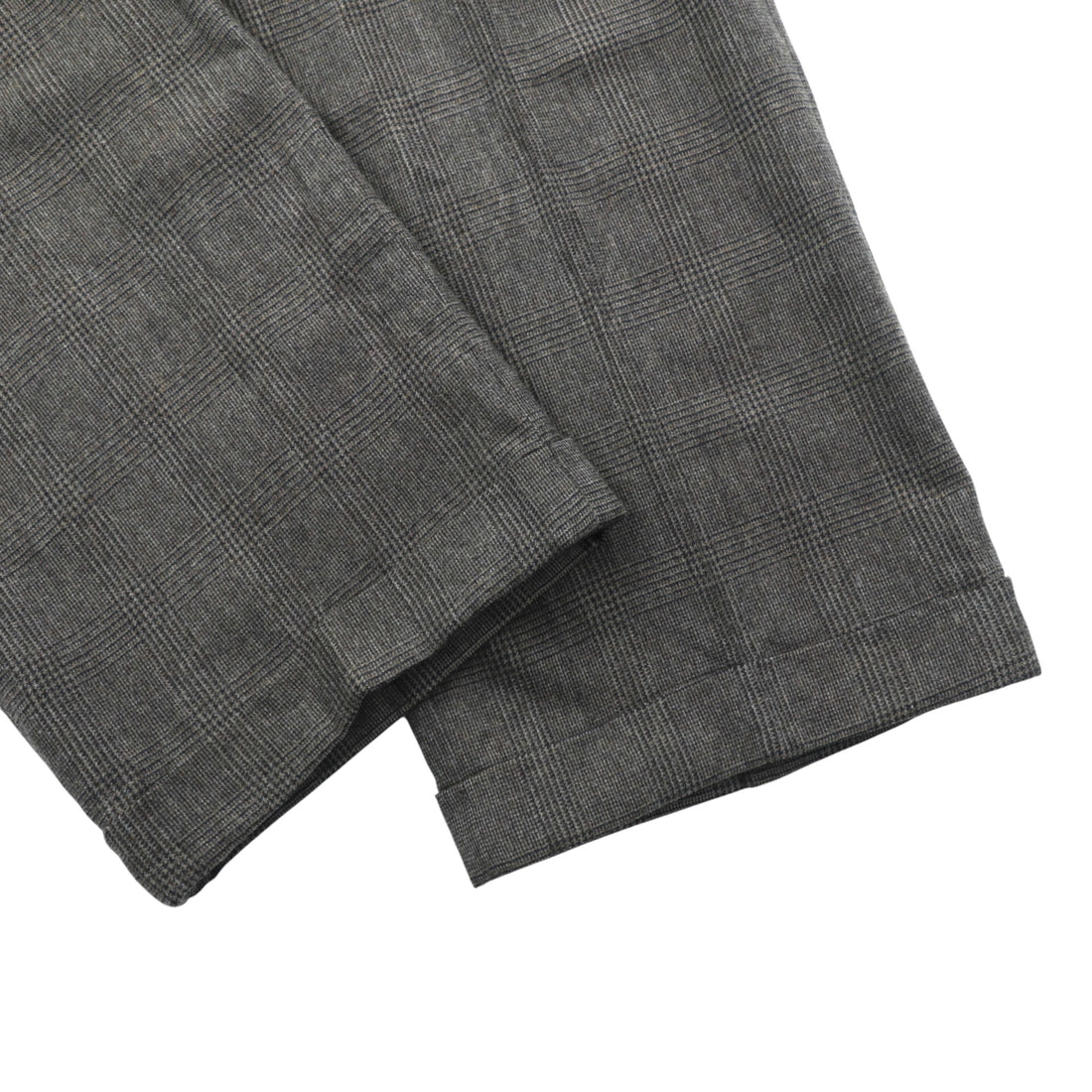 Brooks Brothers カナダ製 グレンチェック ワイド スラックス パンツ XL グレー ウール ダブルカフス